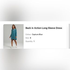 Lululemon back in action long sleeve dress